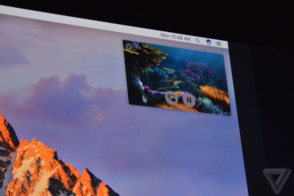 wwdc 2016 macos sierra picture in picture
