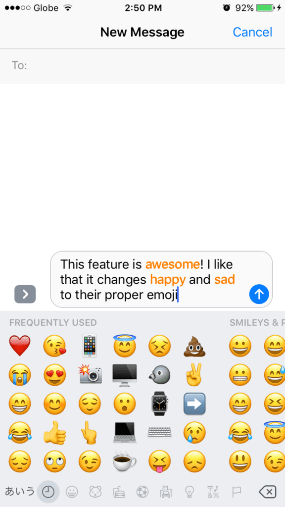 ios 10 useful features auto emoji