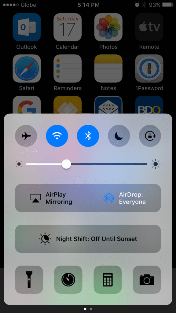 ios 10's useful features control center