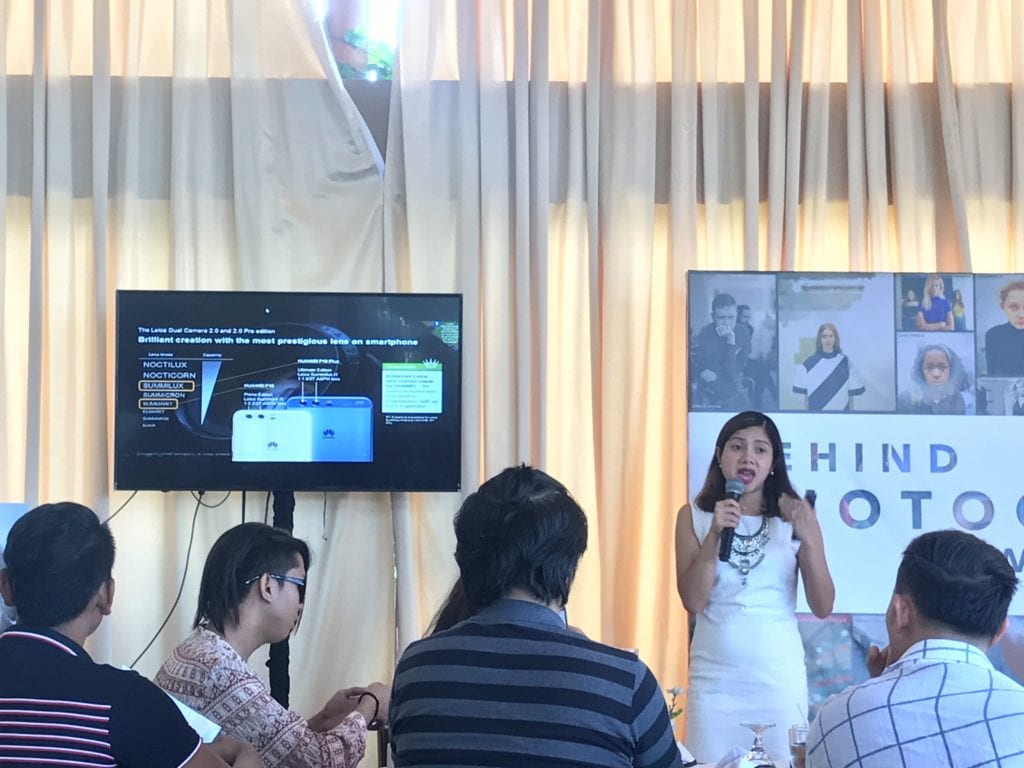 Corinne Bacani, Marketing Director of Huawei Philippines, talked about the features of the Huawei P10 and P10 Plus.