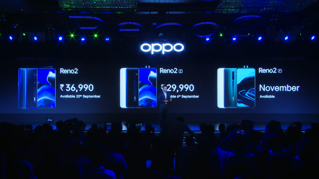 OPPO Reno 2 Series phones with pricing