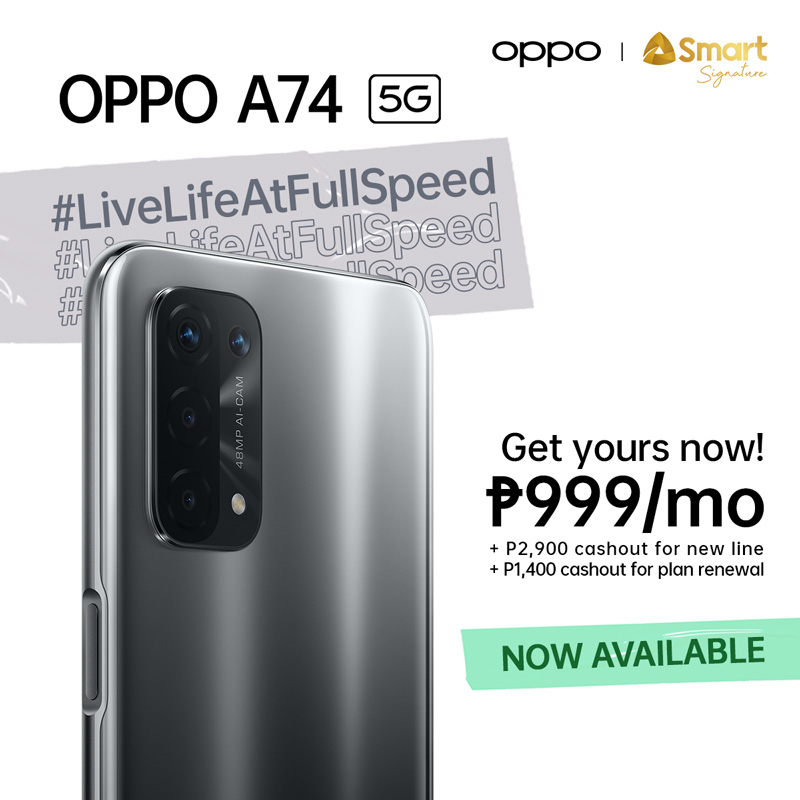 OPPO A74 5G with Smart Signature